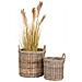 Set Di 2 Cesti Gili Rotondi In Rattan Kubu Naturale Con Manici - 30 E 40 Cm - Foto miniatura 2