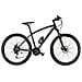 Bici Misura 27,5 Mountain Bike Telaio Alluminio Uomo Bicicletta Mtb Crow 24v Acera Freni Disco Idraulici Forcella Idraulica - 48 Titanio Nero Opaco - Foto miniatura 1