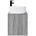 Mobile lavabo da parete Sonoma grigio 49 x 44,5 x 65,5 cm - Foto miniatura 2