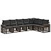 Set Divano da Giardino 7 pcs Grigio e Grigio Scuro polyrattan - Foto miniatura 1