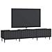 Mobile TV Nero 147 x 34,5 x 32 cm Legno ingegnerizzato - Foto miniatura 2