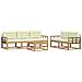 Set di divani da esterno con cuscino 6 pcs Bianco e Crema - Foto miniatura 1