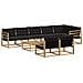 Set di divani da esterno 9 pcs Bianco e Nero 79 x 79 x 37 cm - Foto miniatura 1