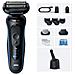 52-B7650cc Rasoio Trimmer Nero, Blu - Foto miniatura 1