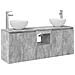 Set di Armadi da Bagno 3 pz Grigio Cemento 49,5 x 35 x 63 cm - Foto miniatura 1