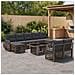 Set Divano da Giardino 10 pz Grigio e Grigio Scuro polyrattan - Foto miniatura 5