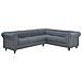 Divano Angolare Vintage In Tessuto Grigio Versione Sinistra Chesterfield - Foto miniatura 8