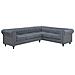 Divano Angolare Vintage In Tessuto Grigio Versione Sinistra Chesterfield - Foto miniatura 6