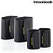 ig813635 Bande Sportive con Effetto Sauna per Braccia E Gambe (Confezione da 4), Unisex Adulto, Nero, Taglia Unica - Foto miniatura 6