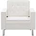 Poltrona Con Rivestimento In Similpelle 75x70x75 Cm Bianco - Foto miniatura 3