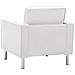 Poltrona Con Rivestimento In Similpelle 75x70x75 Cm Bianco - Foto miniatura 5