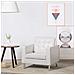 Poltrona Con Rivestimento In Similpelle 75x70x75 Cm Bianco - Foto miniatura 1