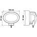 72278 Wl-23 Faro Lineare Di Segnalazione 10-80v Luce Blu - Foto miniatura 3