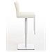 Sgabello Bar Panama in Similpelle E Metallo I Sgabello Alto Girevole E Regolabile 58-82 CM I Sedia Cucina Moderna Crema Metallo Bianco Opaco - Foto miniatura 3