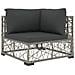 Set Divani da Giardino 6 pz con Cuscini in Polyrattan Grigio - Foto miniatura 8