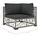 Set Divani da Giardino 6 pz con Cuscini in Polyrattan Grigio - Foto miniatura 9
