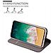 Custodia Compatibile Con Apple Iphone X / Xs In Grigio Nero - Coperchio Protettiva Con Chiusura Magnetica, Funzione Stand E Tasca Per Le Carte - Foto miniatura 9
