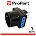 Adattatore 3pos 10a / schuko Spina10a Nero - Foto miniatura 1