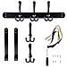 Sopra La Porta Gancio Del Gancio Acciaio Inossidabile Ganci Per Porta Con 15 Ganci Heavy Duty Bagagli Rack Hanger Parete Per Il Cappotto I Vestiti Asciugamani Borsa Veste (nero Porte Spessore 2 Cm) - Foto miniatura 2