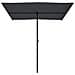 Ombrellone da Giardino con Palo in Alluminio 2x1,5 m Nero - Foto miniatura 3