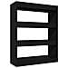 Libreria / divisorio Nero 80x30x103 Cm In Legno Multistrato - Foto miniatura 2