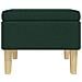 Poggiapiedi Con Gambe In Legno Verde Scuro In Tessuto - Foto miniatura 2