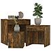 Tavolini Impilabili 3 Pz Rovere Fumo In Legno Multistrato - Foto miniatura 6