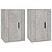 Mobili Porta Tv A Parete 2 Pz Grigio Cemento 40x34,5x60 Cm - Foto miniatura 2