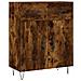 Credenza Rovere Fumo 69,5x34x90 Cm In Legno Multistrato - Foto miniatura 2