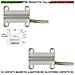 Contatto Magnetico Abs Da Esterno 2 Pezzi Per Allarme Finestre Porte Infissi Contatto Reed Nc Amplla Sottovuoto Campo - Foto miniatura 1