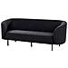 Divano 3 Posti Loen Tessuto Nero - Foto miniatura 4