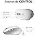 RATON OPTICO DUAL COMFORT ERGO DUAL BATERIA BLANCO mouse Universale Mano destra Bluetooth + USB Type-A Ottico 2400 DPI - Foto miniatura 6
