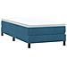 Letto A Molle Senza Materasso Blu Scuro 80x220 Cm Velluto - Foto miniatura 3