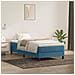 Letto A Molle Senza Materasso Blu Scuro 80x220 Cm Velluto - Foto miniatura 1
