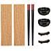 Set Sushi Ceramica E Bambù 8 Pezzi 16,5x30x3 Cm. Colore Del Legno - Foto miniatura 2