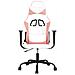 Sedia Da Gaming Bianco E Rosa In Similpelle - Foto miniatura 2