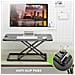 Convertitore da Scrivania In Piedi Postazione di Lavoro Sit Stand Ultra Slim Altezza Regolabile - Foto miniatura 20