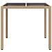 Tavolo da Pranzo da Giardino Beige 90x90x75 cm Polyrattan - Foto miniatura 3