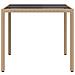 Tavolo da Pranzo da Giardino Beige 90x90x75 cm Polyrattan - Foto miniatura 4