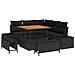 Set di Divano da Giardino in 8 Pezzi con Cuscini Nero Polyrattan Acacia, Divano da Giardino a 2 Posti con Ripostiglio e Cuscini Nero Polyrattan, Set da Giardino per Pranzo in 3 Pezzi con Cuscini Nero Polyrattan Acacia - Foto miniatura 1