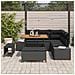 Set di Divano da Giardino in 8 Pezzi con Cuscini Nero Polyrattan Acacia, Divano da Giardino a 2 Posti con Ripostiglio e Cuscini Nero Polyrattan, Set da Giardino per Pranzo in 3 Pezzi con Cuscini Nero Polyrattan Acacia - Foto miniatura 3