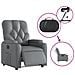 Poltrona Reclinabile Elettrica Grigia in Similpelle - Foto miniatura 6