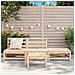 Divano Giardino Senza Braccioli con Poggiapiedi Massello Pino - Foto miniatura 3