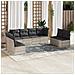 Set Divano da Giardino 8pz con Cuscini Grigio Chiaro Polyrattan - Foto miniatura 2