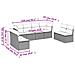 Set Divano da Giardino 8pz con Cuscini Grigio Chiaro Polyrattan - Foto miniatura 3