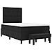 Letto Box Spring con Materasso & Panchina Nero 120x200 cm Tessuto - Foto miniatura 8