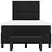 Letto Box Spring con Materasso & Panchina Nero 120x200 cm Tessuto - Foto miniatura 9