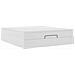 Struttura Letto Pouf con Materasso Bianco 180x200 cm Similpelle - Foto miniatura 6