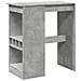 Tavolo Bar con Rastrelliera Grigio 90x47,5x103,5 cm Multistrato - Foto miniatura 1