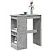 Tavolo Bar con Rastrelliera Grigio 90x47,5x103,5 cm Multistrato - Foto miniatura 2